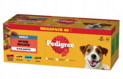 PEDIGREE PEDIGREE Adult tasak 40x100 g - Vegyes ízek zselében - teljes értékű nedves eledel zselében felnőtt kutyáknak