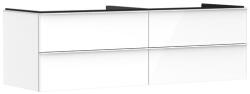 Hansgrohe Xelu Q Konzolos mosdószekrény négy fiókkal 1560/550 mosdótálakhoz, matt fehér fogantyú/magasfényű fehér 54090700 (54090700)