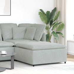 vidaXL világosszürke moduláris kanapé lábzsámoly modul 100x100x48 cm (4104489)
