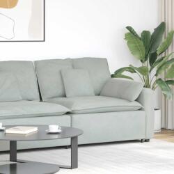 vidaXL világosszürke moduláris kanapé karfás végmodul párnákkal 100 cm (4104399)