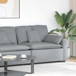 vidaXL világosszürke moduláris kanapé karfás végmodul párnákkal 100 cm (4104387)