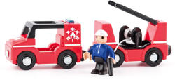Woodyland Mágneses tűzoltóautó pótkocsival - Woodyland (90794W) - jatekshop