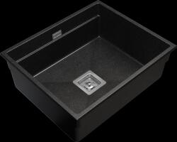 Gamma Decor 6050, 1 rekeszes gránit mosogató 600x500x220 mm, fekete pettyes, GMA-ZLE000109 (GMA-ZLE000109)