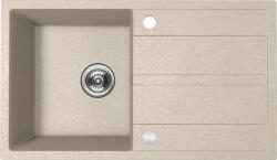 Kuchinox Viti, 1 rekeszes gránit mosogató 760x440x175 mm + szifon, bézs, LAV-SBX_411Y (LAV-SBX_411Y)