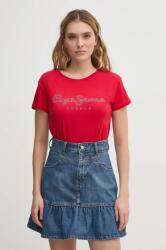 Pepe Jeans pamut póló RYLEIGH női, piros, PL506014 - piros M