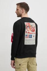 Alpha Industries felső USN Blood Chit fekete, férfi, nyomott mintás, 136300 - fekete XL