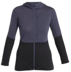 icebreaker Merino Blend 200 RealFleece Descender LS Zip Hoodie Women Hanorac GRAPHITE/BLACK/CB L
