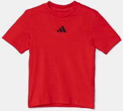 Adidas gyerek pamut póló piros, nyomott mintás, JE1372 - piros 176