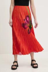 Desigual szoknya FOLLET narancssárga, maxi, harang alakú, 25SWFW06 - narancssárga XS