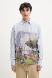 Desigual pamut ing ARTWORK férfi, galléros, relaxed, 25SMCW05 - kék XL