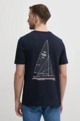 Tommy Hilfiger pamut póló sötétkék, férfi, nyomott mintás, MW0MW38614 - sötétkék XL
