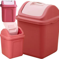 Malatec Billenő fedeles szemetes kuka 38 x 23 x 23 cm, piros szín
