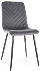  Scaun de masă DAREN VELVET gri
