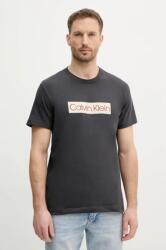 Calvin Klein Jeans pamut póló szürke, férfi, nyomott mintás, J30J327472 - szürke XL