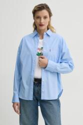 Levi's pamut ing HARLIE NEW BF SHIRT női, galléros, relaxed, 001HM - kék L