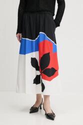 Desigual pamut szoknya FLOR ONDAS_LACROIX fekete, maxi, harang alakú, 25SWFW14 - fekete M