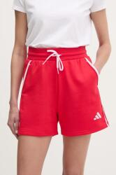 adidas rövidnadrág W CB Color Pop női, piros, nyomott mintás, közepes derékmagasságú, JG6216 - piros M