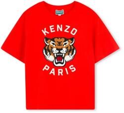 KENZO gyerek pamut póló piros, nyomott mintás, K61137 - piros 114