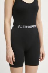 Plein Sport rövidnadrág női, fekete, nyomott mintás, magas derekú, SAEC WJT2058 STE003N - fekete XS