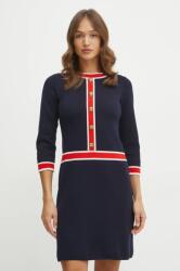 Luisa Spagnoli gyapjú ruha sötétkék, mini, testhezálló, 100025 - sötétkék M - answear - 106 990 Ft