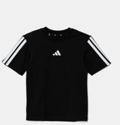 Adidas pamut póló fekete, nyomott mintás, JD6487 - fekete 176