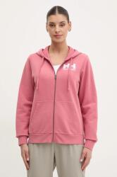 Helly Hansen pamut melegítőfelső rózsaszín, női, melange, kapucnis, 34461 - rózsaszín L