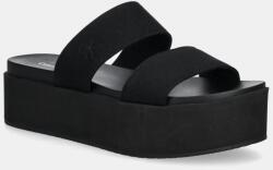 Calvin Klein Jeans papucs FLATFORM SANDAL WEBBING IN fekete, női, platformos, YW0YW01789 - fekete Női 40