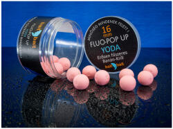 BaitBait Fluo-Pop up, 16 mm, Yoda (erősen fűszeres és banán-krill), fluo rózsaszín, 50 g (BBFP-Y16)