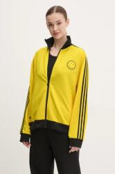 Adidas felső X Smiley sárga, női, nyomott mintás, JD2737 - sárga L