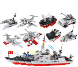 Berger 8 az 1-ben katonai hadihajó építőkockák (ST4599) - topjatekbolt