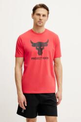 Under Armour edzős póló Project Rock piros, nyomott mintás, 1383191 - piros S