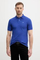 Hackett London pamut póló férfi, sima, HM563426 - kék L - answear - 26 990 Ft