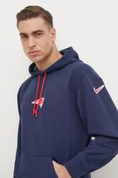 Nike pulóver gyapjú keverékből New England Patriots sötétkék, nyomott mintás, kapucnis, 02FI-41S-8K-L98 - sötétkék XL