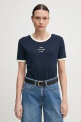 Tommy Hilfiger pamut póló női, sötétkék, WW0WW44586 - sötétkék M