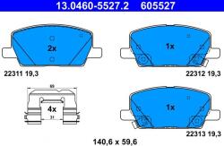 ATE Set placute frana ATE 13.0460-5527.2 (13.0460-5527.2)