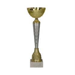 Serleg 9286 D 33, 5cm. magas, csésze 10cm. , márvány 22x67 mm tapon, fém serleg