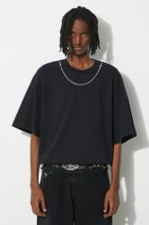 Ambush pamut póló Ballchain fekete, férfi, sima, BMAA001S24JER - fekete XL