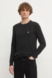 Calvin Klein pamut pulóver könnyű, fekete, J30J326745 - fekete M