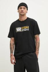 Vans pamut póló fekete, férfi, nyomott mintás, VN000NHMBLK1 - fekete M