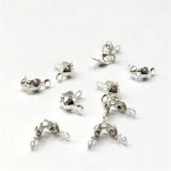 Gyöngy alkatrész- csomófogó 4mm ezüst 10db/csom