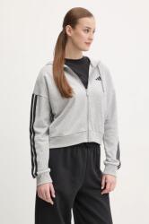 Adidas felső Essentials szürke, női, nyomott mintás, kapucnis, JE0055 - szürke S