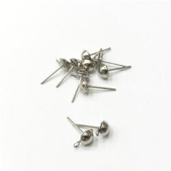  Gyöngy alkatrész- fűzhető bedugós fülbevaló alap 5mm 5pár/csomag