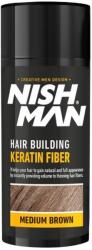 Nish Man Keratin Fiber hajdúsító és színező, középbarna, 20g - hairpower