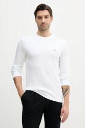 Calvin Klein pamut hosszúujjú fehér, sima, J30J327117 - fehér M