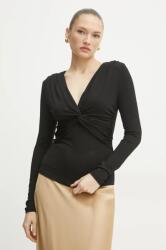 HUGO BOSS felső fekete, női, sima, 50534546 - fekete M