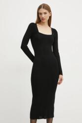 HUGO BOSS ruha fekete, midi, testhezálló, 50530714 - fekete M