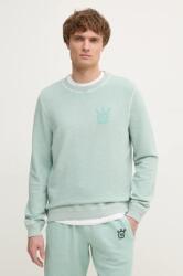 Zadig&Voltaire pamut melegítőfelső türkiz, férfi, sima, JMSS00217 - türkiz S