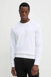 HUGO BOSS pamut melegítőfelső fehér, férfi, nyomott mintás, 50536797 - fehér XL