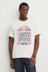 Levi's pamut póló SS RELAXED FIT TEE bézs, férfi, nyomott mintás, 16143 - bézs L
