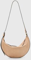 AllSaints velúr táska HALFMOON - bézs Univerzális méret